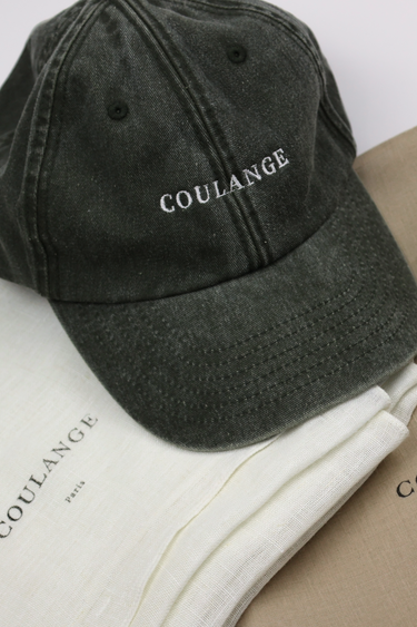Khaki adjustable cotton cap for men
