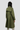 Luxury Coulange trench coat, khaki green color in cotton gabardine, made in France, side view.