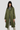 Coulange brand trench coat, khaki green gabardine, made in France, open style, front view.