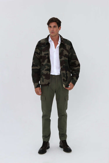 men's green pleated pants