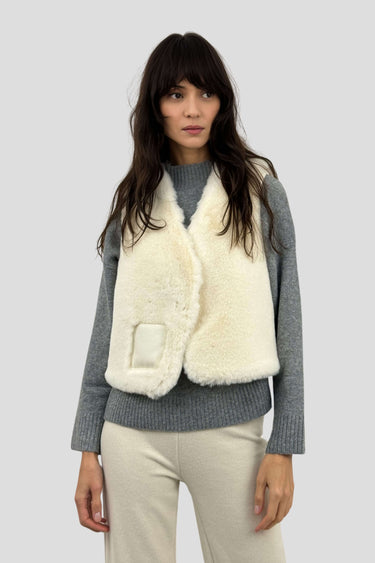 Reversible cashmere cloth vest U35 Coulange