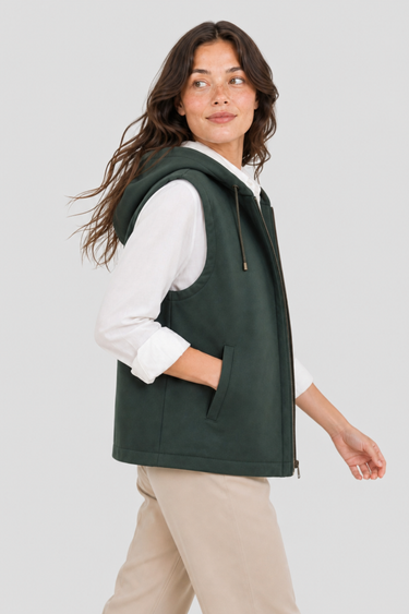 Veste sans manches M17 en coton pour femme par Coulange 1918 — confection artisanale française — vue 4