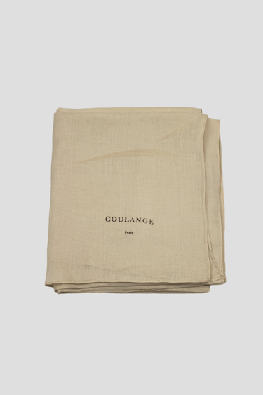 Beige cotton scarf for men
