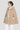Manteau Cape beige C32 en coton pour femme par Coulange 1918 — confection artisanale française — détail