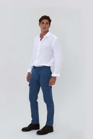 Men's Blue Summer Cotton Trousers