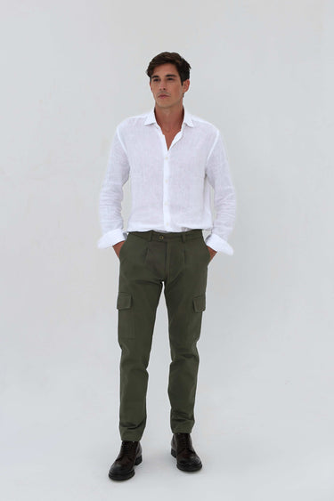 Men's Green Khaki Summer Cotton Trousers