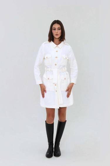 White Linen Dress Women Summer