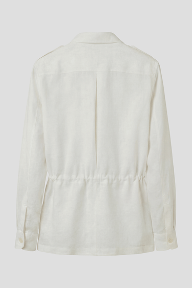 U51 Veste Saharienne Lin blanc pour homme par Coulange 1918 — confection artisanale française — vue de dos
