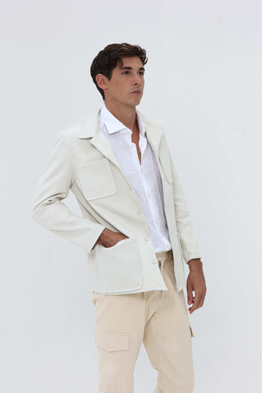 Veste Blanche Été Homme Légére