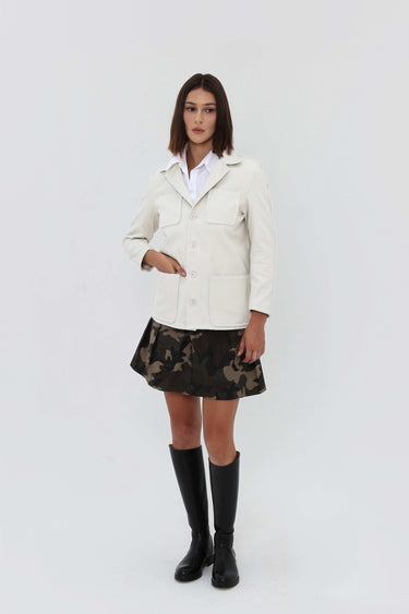 Women's white work jacket 