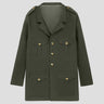 Packshot of the women's khaki cotton jacket by Coulange