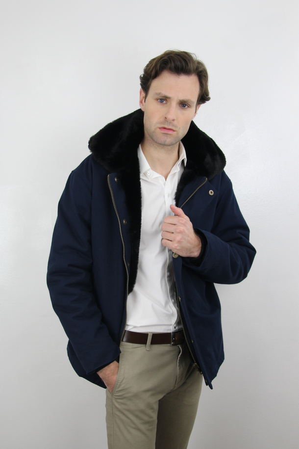 veste bleu marine homme